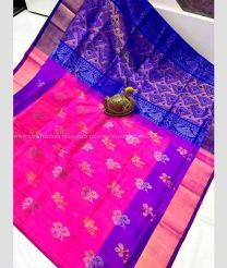Pink and Purple color uppada pattu sarees with all over buttas design -UPDP0022022