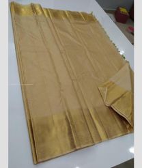 Lite Bisque and Golden color kanchi pattu handloom saree with all over bridal silver jari design -KANP0013108