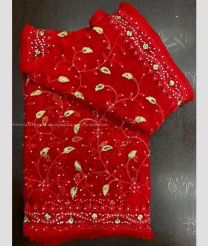 Red colour silk sarees with embriodary work saree design -SILK0001058