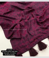 Magenta color silk sarees with all over floral design -SILK0017756