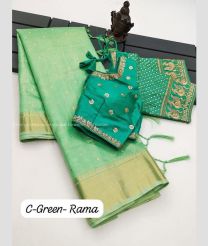 Pista and Elf Green color silk sarees with all over small buties design -SILK0017471