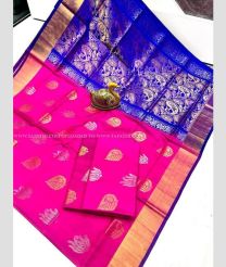 Pink and Royal Blue color uppada pattu sarees with all over buttas design -UPDP0022026