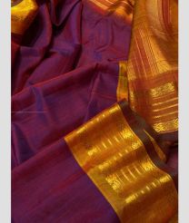 Magenta and Golden Yellow color gadwal sico handloom saree with all over mini sico stripes design -GAWI0000494