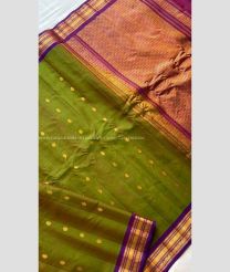 Green and Magenta color gadwal sico handloom saree with zari border saree design -GAWI0000419