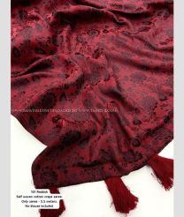 Maroon color silk sarees with all over floral design -SILK0017752