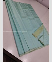 Lite Sky Blue and Cream color soft silk kanchipuram sarees with plain design -KASS0000956