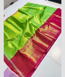 Parrot Green and Magenta color kanchi Lehengas with all over design -KAPL0000128