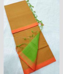 Mehndi Green and Green color mangalagiri sico handloom saree with plain saree design -MAGI0000193