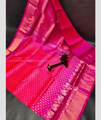 Pink and Copper color uppada pattu handloom saree with all over buties with anchulatha border design -UPDP0021157