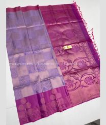 Violet and Magenta color soft silk kanchipuram sarees with zari border saree design -KASS0000187