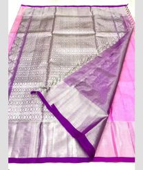 Rose Pink and Magenta color venkatagiri pattu handloom saree with all over buties design -VAGP0000647