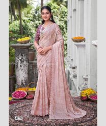 Baby Pink color Chiffon sarees with all over design with sarvoski cut work border -CHIF0001974