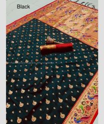 Teal and Red color paithani sarees with minakari boder and heavy mina zari weaving pallu design -PTNS0005245