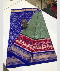 Royal Blue and Maroon color pochampally ikkat pure silk sarees with all over pochampally ikkat design -PIKP0037901
