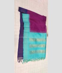 MAgenta and Sky BLue color gadwal sico handloom saree with temple  border saree design -GAWI0000369