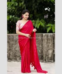 Magenta and Cream color silk sarees with all over shine butterfly design -SILK0017540