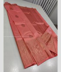 Copper color kanchi pattu handloom saree with hand weaven saree with 2g pure jari traditional partten design -KANP0011806