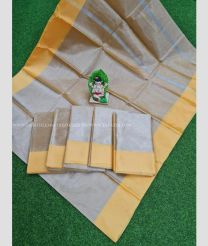 Grey and Bisque color Uppada Tissue handloom saree with plain saree design -UPPI0000257