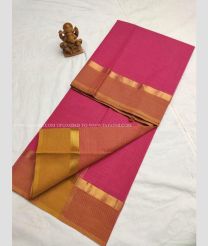 Pink and Copper Red color Uppada Cotton handloom saree with all over checks design -UPAT0004091