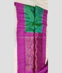 Green and Pink color gadwal pattu handloom saree with temple  border saree design -GDWP0000481