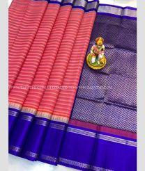 Pink and Purple color Kollam Pattu handloom saree with all over design -KOLP0001634