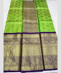 Parrot Green and Purple color kanchi Lehengas with all over designed -KAPL0000146