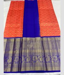 Orange and Blue color kanchi Lehengas with all over buties with kanchi border design -KAPL0000170