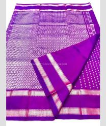 Magenta and Silver color venkatagiri pattu handloom saree with all over buties design -VAGP0000537
