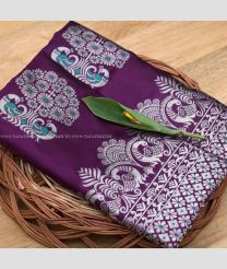 Magenta and Silver color Lichi sarees with flower design saree -LICH0000029