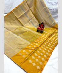 Bisque and Golden color Uppada Tissue handloom saree with all over big buties saree design -UPPI0000324