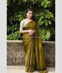 Oak Brown and Cream color silk sarees with all over shine butterfly design -SILK0017537