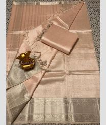 Copper and Silver color mangalagiri pattu handloom saree with kanchi border design -MAGP0026594