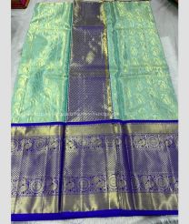 Turquoise and Royal Blue color kanchi Lehengas with all over jari design -KAPL0000231