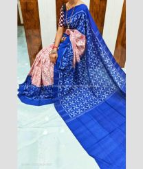 Baby Pink and Blue color linen sarees with all over digital printed design -LINS0003759