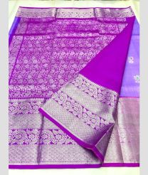 Lavender and Magenta color venkatagiri pattu handloom saree with all over silver line and buties design -VAGP0000916
