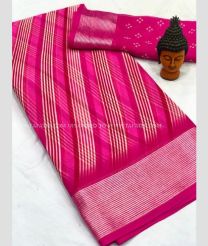 Rani Pink color Chiffon sarees with printed design saree -CHIF0000425