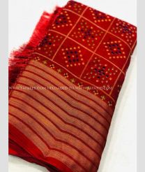 Maroon color Kora handloom saree with golden zari weaving border design -KORS0000053