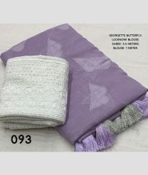 Dull Purple color Georgette sarees with all over self woven butterfly pattern design -GEOS0024258