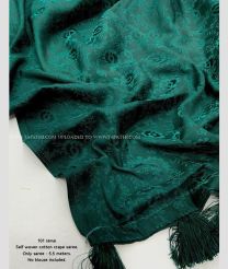 Teal color silk sarees with all over floral design -SILK0017757