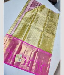 Light Yellow and Pink color kanchi Lehengas with zari border design -KAPL0000061