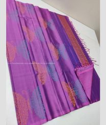 Purple and Sky Blue color soft silk kanchipuram sarees with all over buties design -KASS0000992