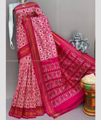 Rose Pink and Pink color pochampally ikkat pure silk sarees with all over pochampally ikkat design -PIKP0037883