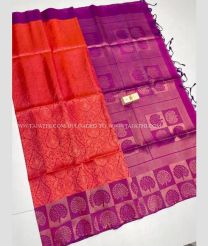 Red and Magenta color soft silk kanchipuram sarees with zari border saree design -KASS0000178