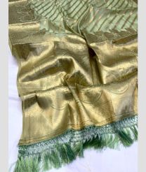 Fern Green and Golden color Organza sarees with jacquard zari silk with amazing design -ORGS0003008
