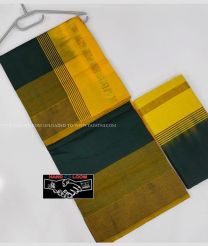 Forest Fall Green and Yellow color Tripura Silk handloom saree with plain border saree design -TRPP0003186
