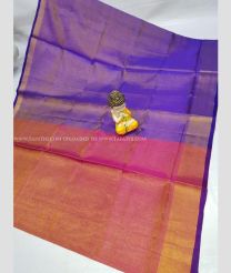 Pink and Purple color Uppada Tissue handloom saree with kaddy border saree design -UPPI0000290