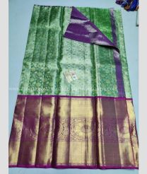 Pista Green and Red color kanchi Lehengas with zari border design -KAPL0000069