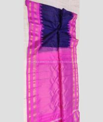 Black and Pink color gadwal pattu handloom saree with temple  border saree design -GDWP0000469