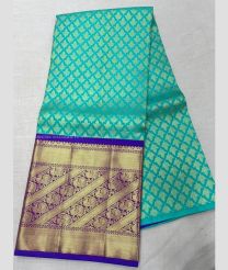 Blue Turquoise and Purple Blue color kanchi Lehengas with all over jari woven design -KAPL0000197