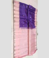 Purple and Baby Pink color gadwal pattu handloom saree with temple  border saree design -GDWP0000422